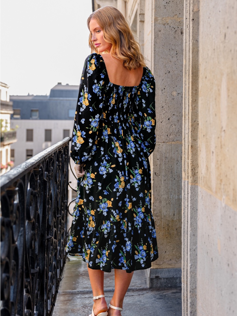 Cupshe For Keeps Floral Maxi Dress Black - Picture 3 of 9